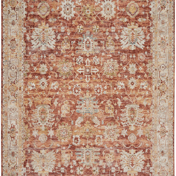 nourison sahar shr02 rust rug