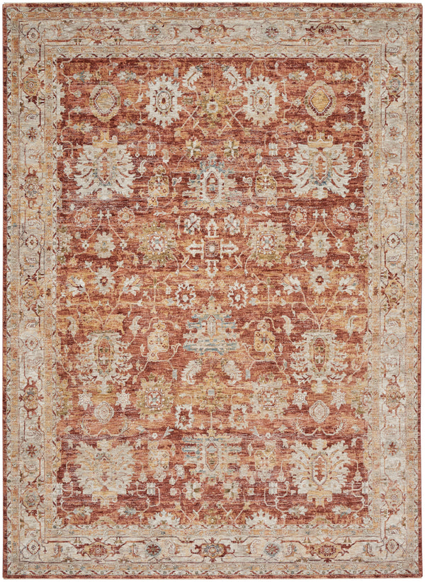 nourison sahar shr02 rust rug
