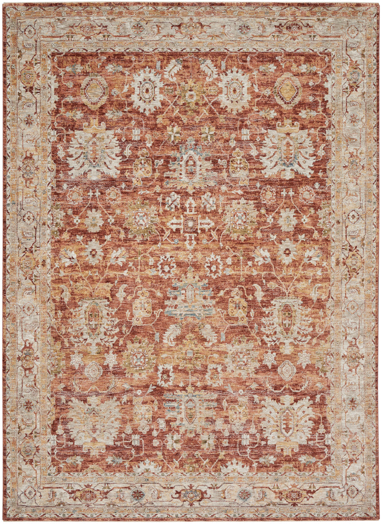 nourison sahar shr02 rust rug