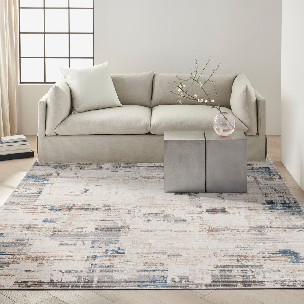 nourison ck022 infinity ifn06 ivory grey blue rug