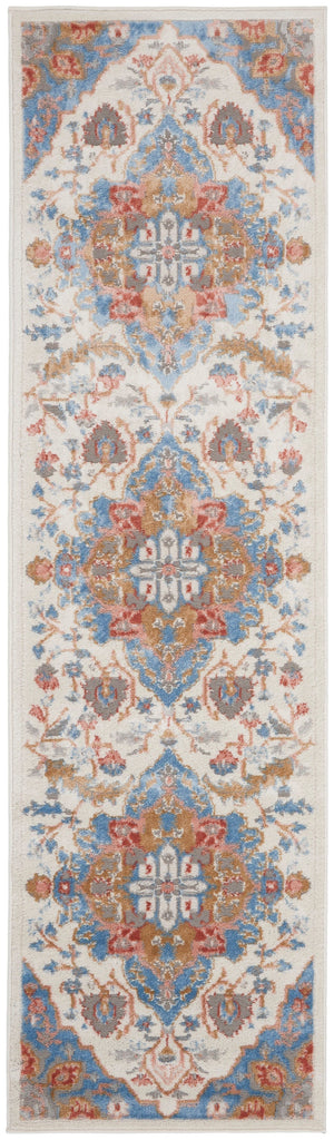 nourison elation etn09 ivory blue rug