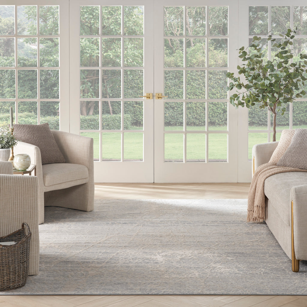 nourison exhale exl02 ivory grey rug