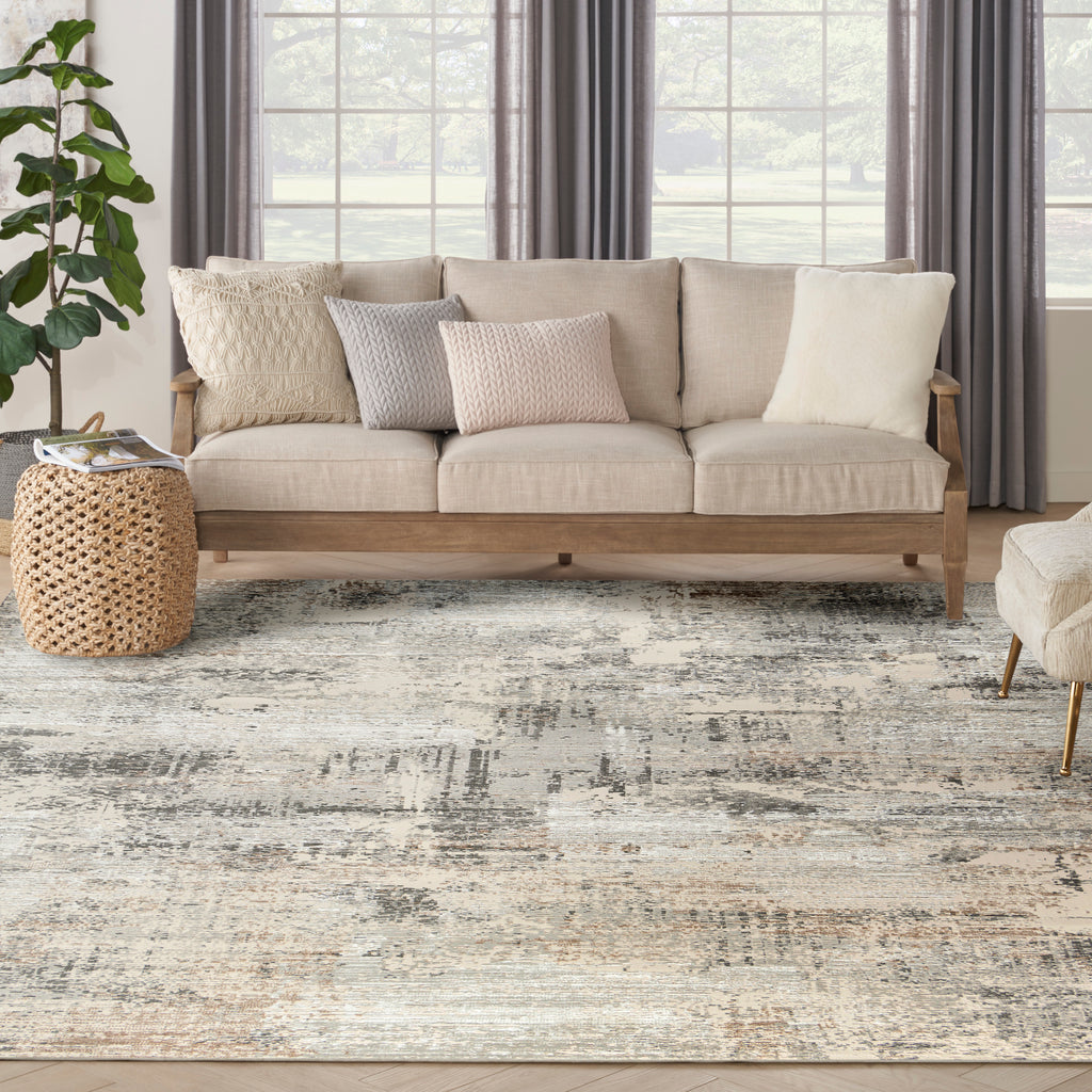nourison sustainable trends sut04 beige grey rug