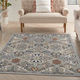 nourison allur alr03 grey rug