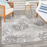 nourison garden oasis goa05 grey rug