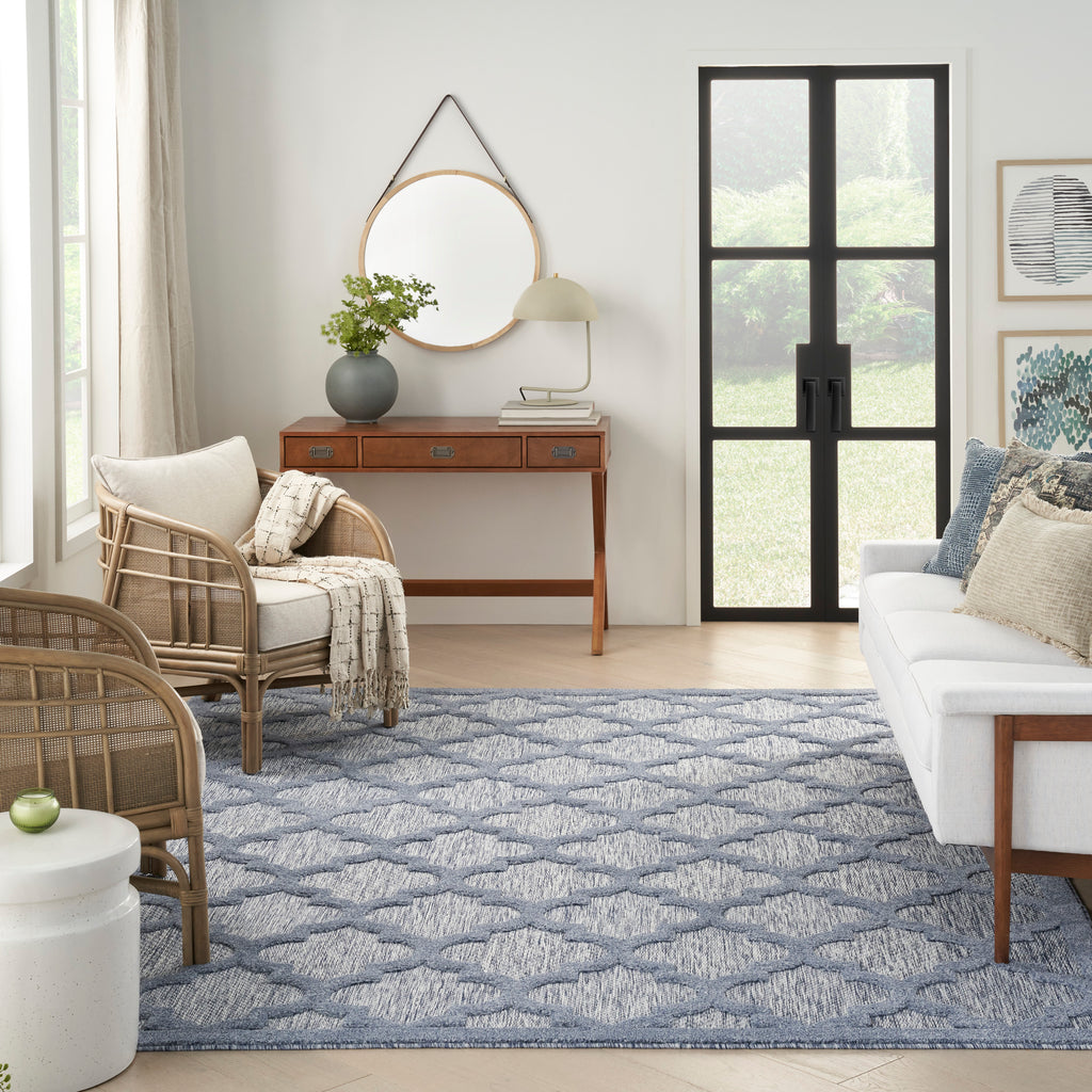 nourison easy care nes01 denim blue rug