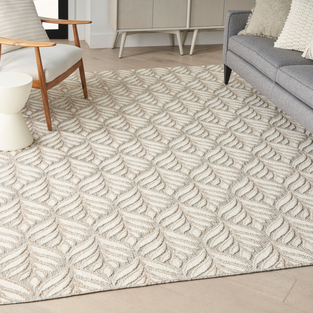 nourison aloha alh35 ivory grey rug
