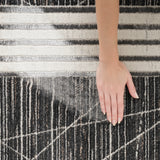 nourison desire dsr01 charcoal silver rug