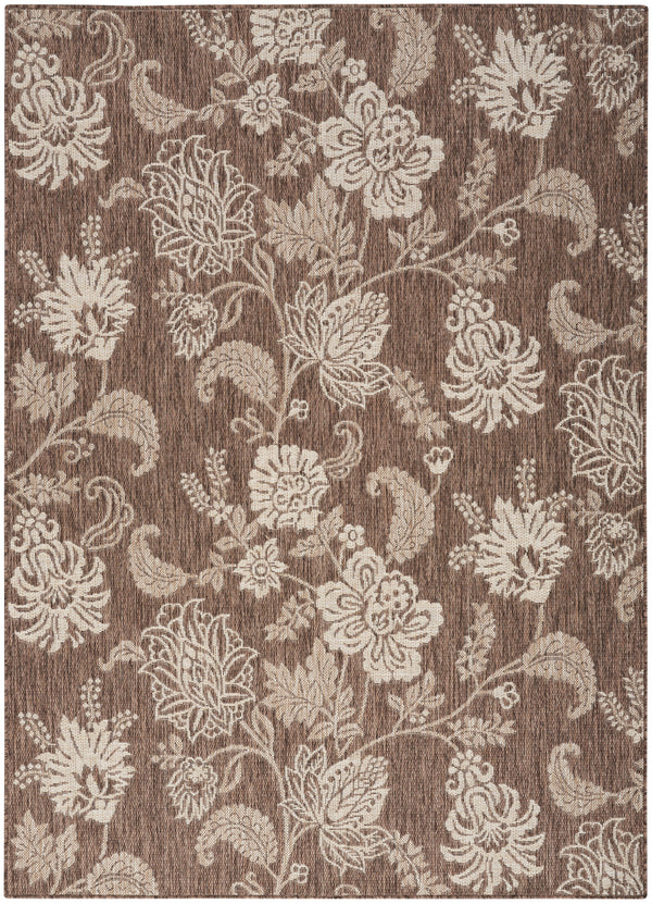 nourison garden oasis goa03 mocha rug