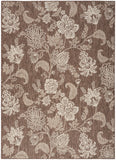 nourison garden oasis goa03 mocha rug