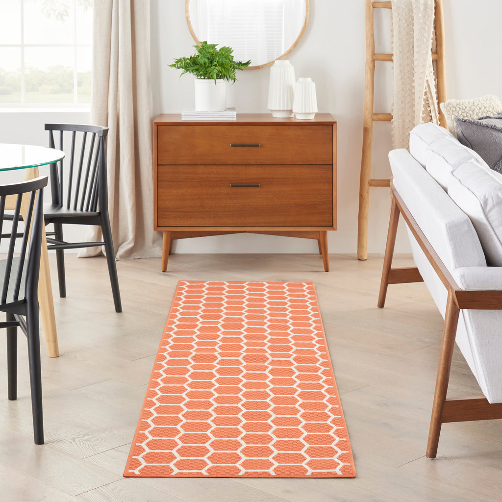 nourison twist reversible tws01 coral rug