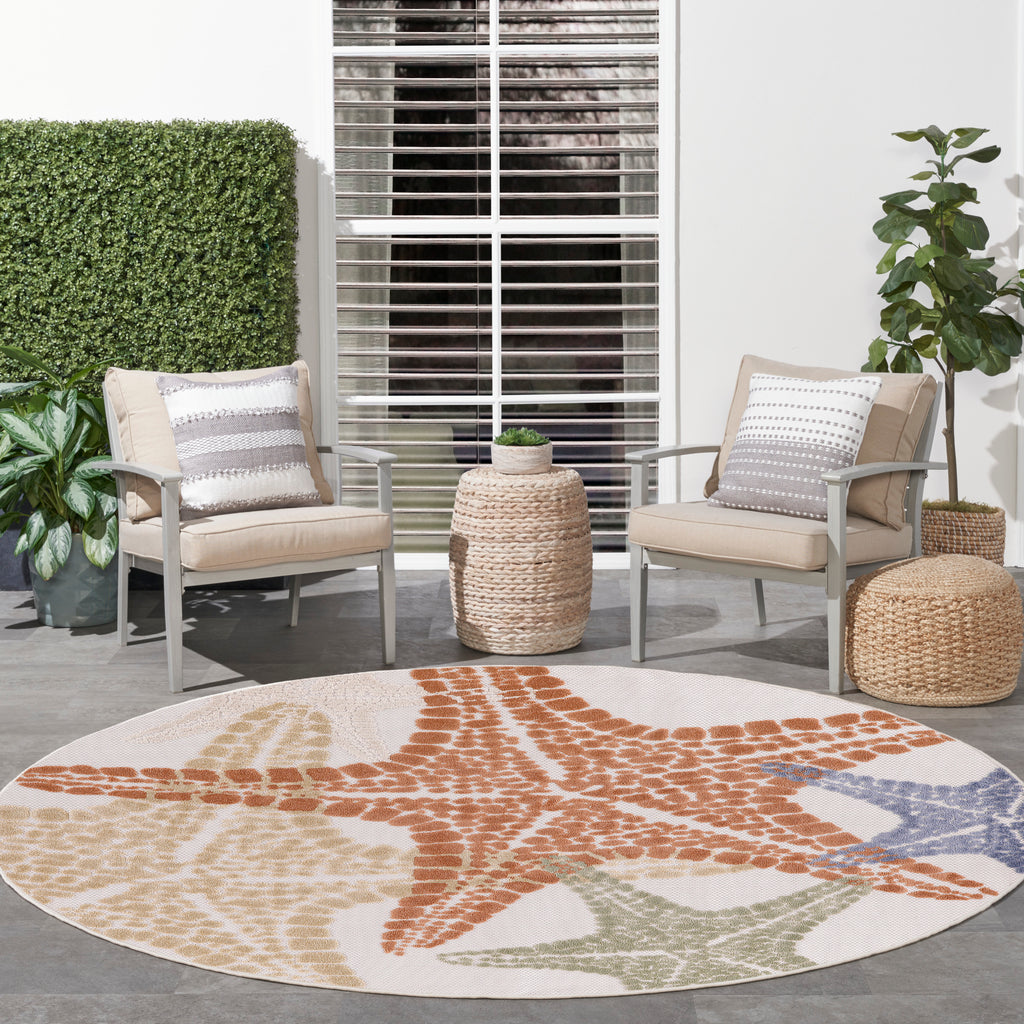 nourison aloha alh28 ivory multicolor rug