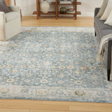 nourison astra machine washable asw16 teal beige rug