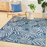 nourison garden oasis goa01 navy rug