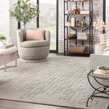 nourison alessia ale01 grey rug