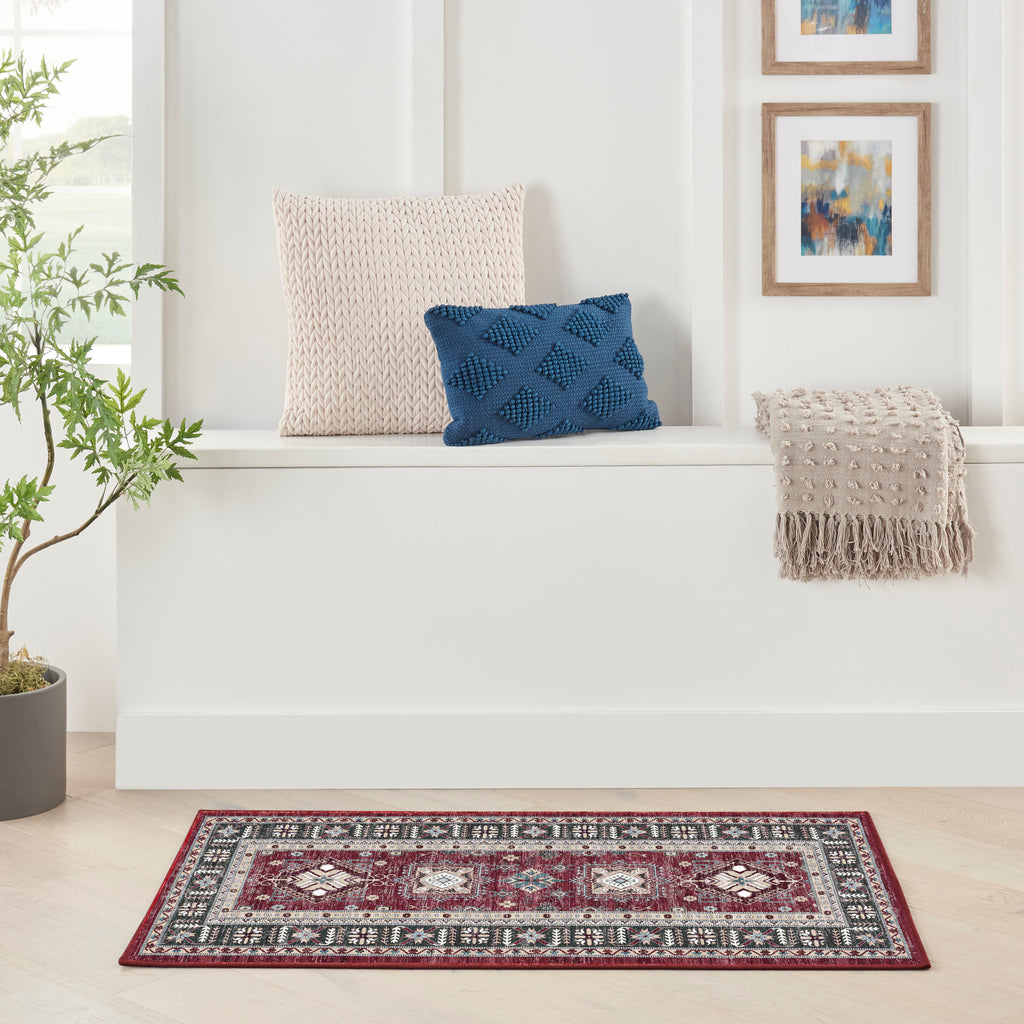 nourison fulton ful03 red rug
