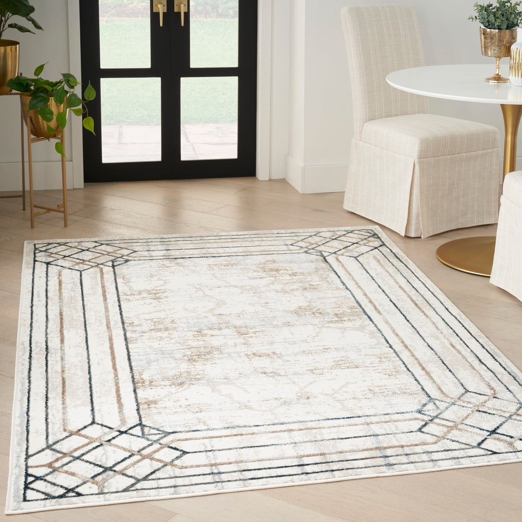 nourison glitz glz03 ivory taupe rug