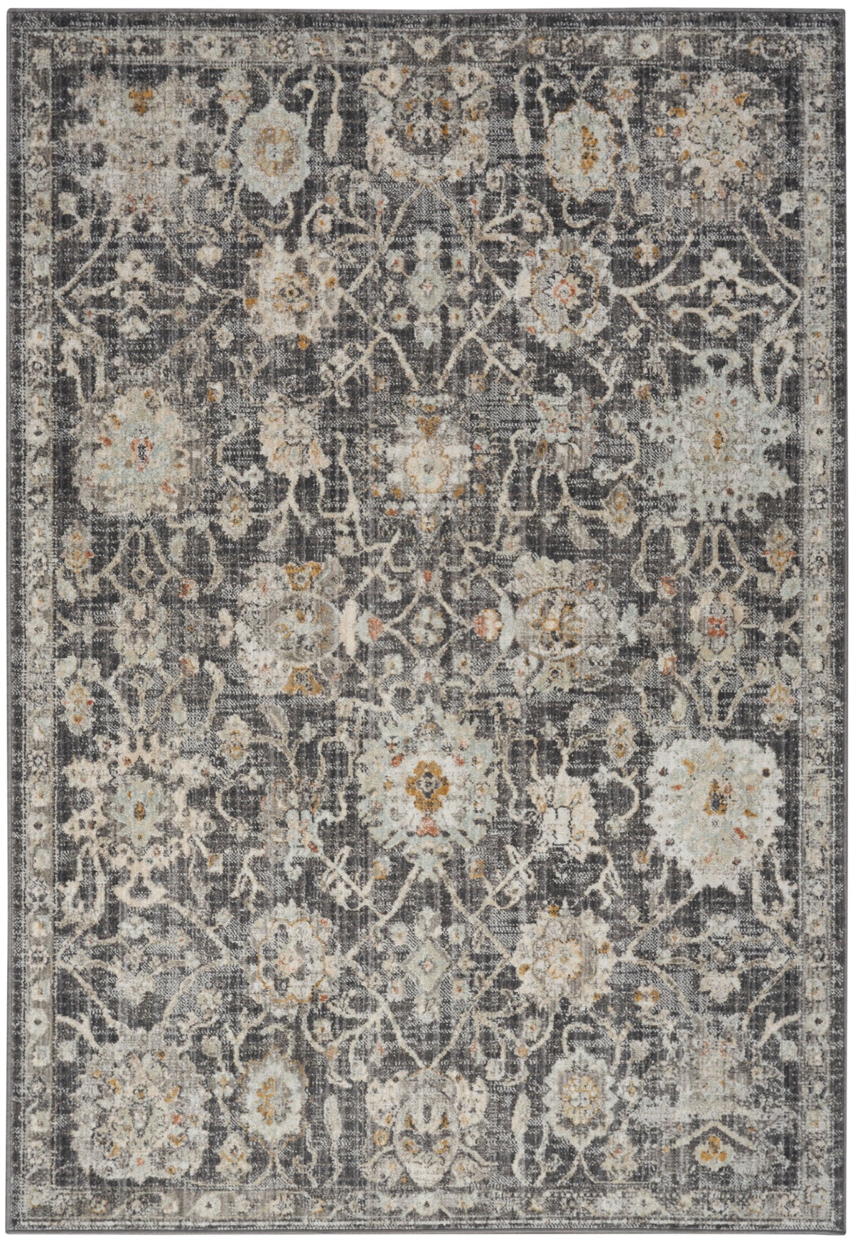nourison oushak home ous01 charcoal rug