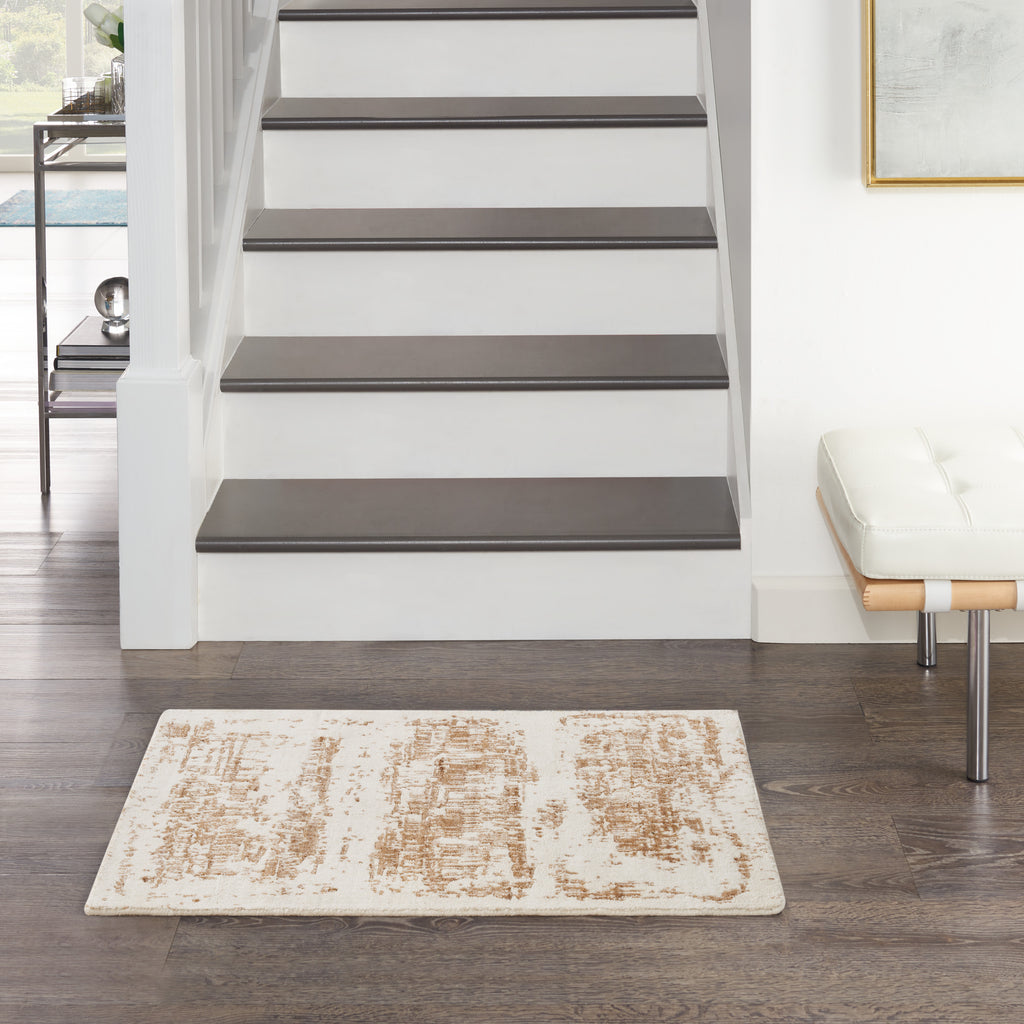 nourison harmony hay01 ivory gold rug