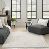 nourison modern comfort mnc01 ivory black rug