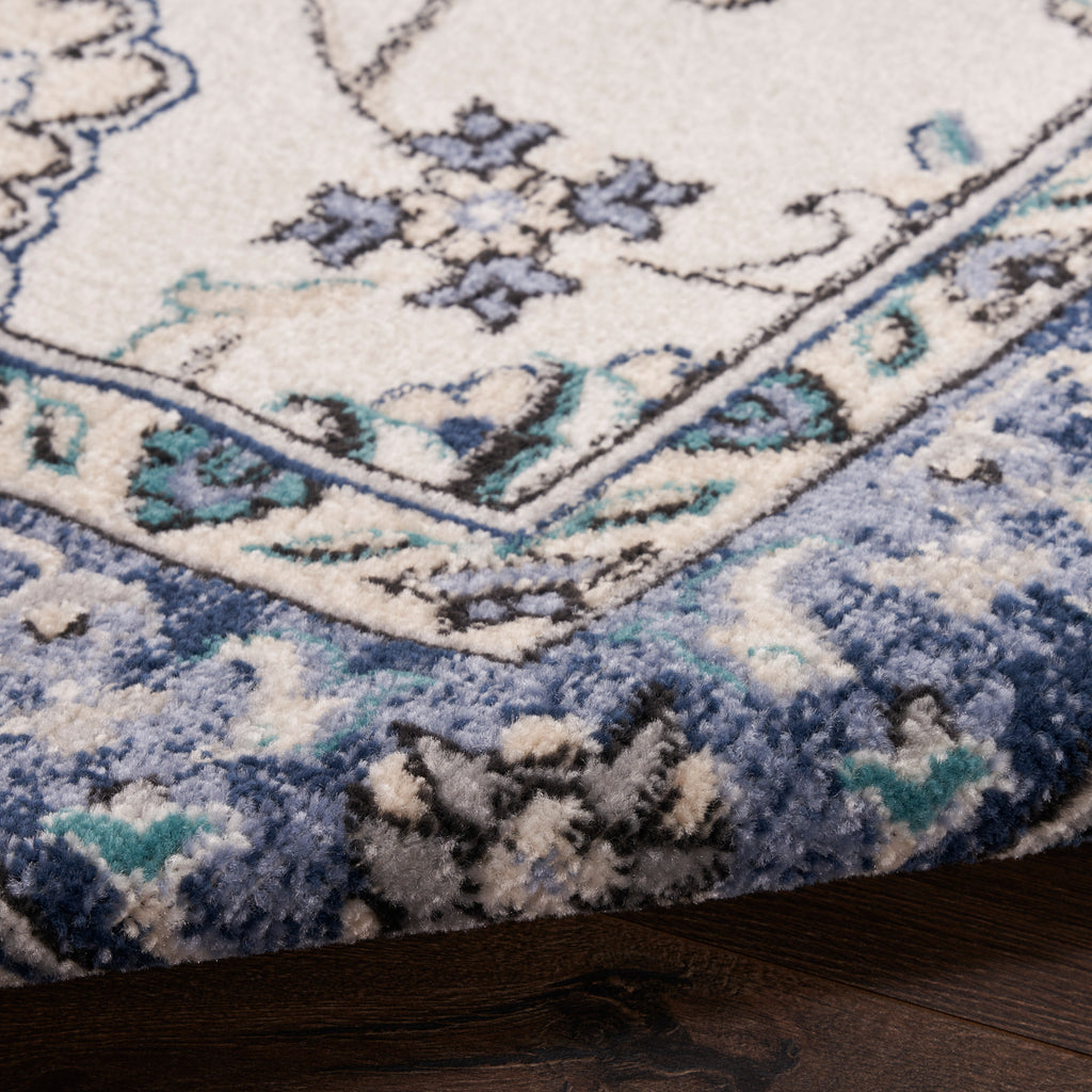 nourison nourison essentials nre05 ivory blue rug