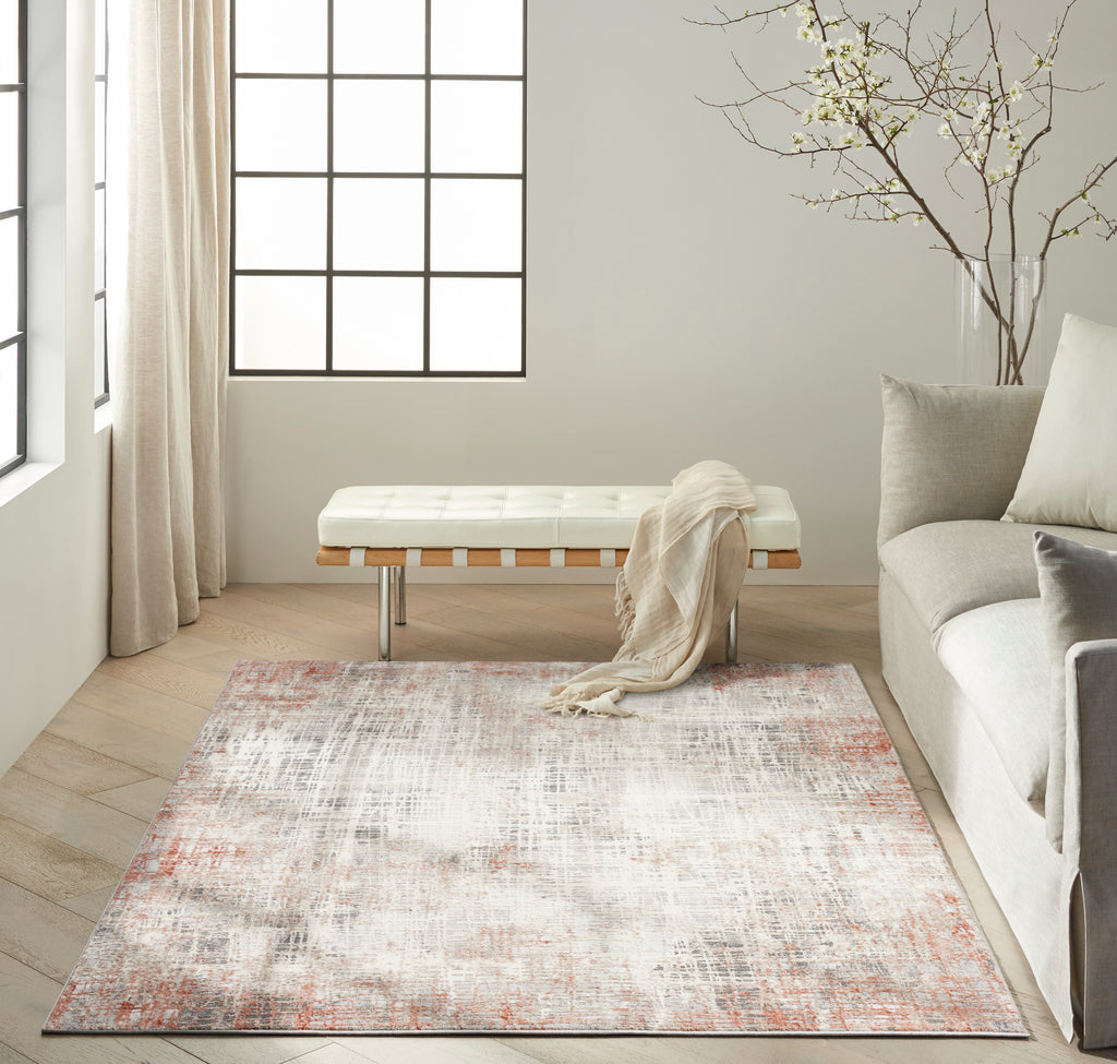 nourison ck022 infinity ifn01 rust multicolor rug