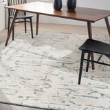 nourison ck009 sculptural scl01 teal rug
