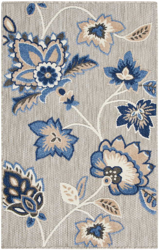 nourison aloha alh31 blue grey rug