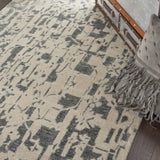 nourison silk shadows sha19 ivory grey rug