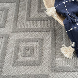 nourison versatile nrv01 silver grey rug