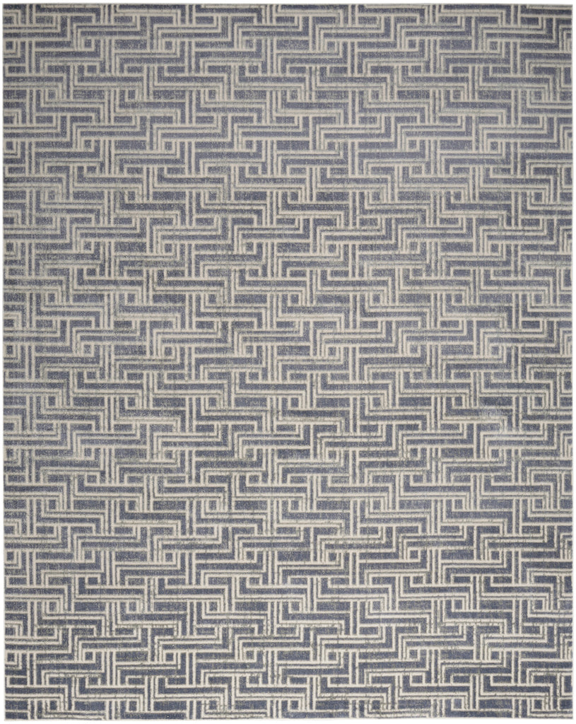 nourison serenity home srh04 blue ivory rug