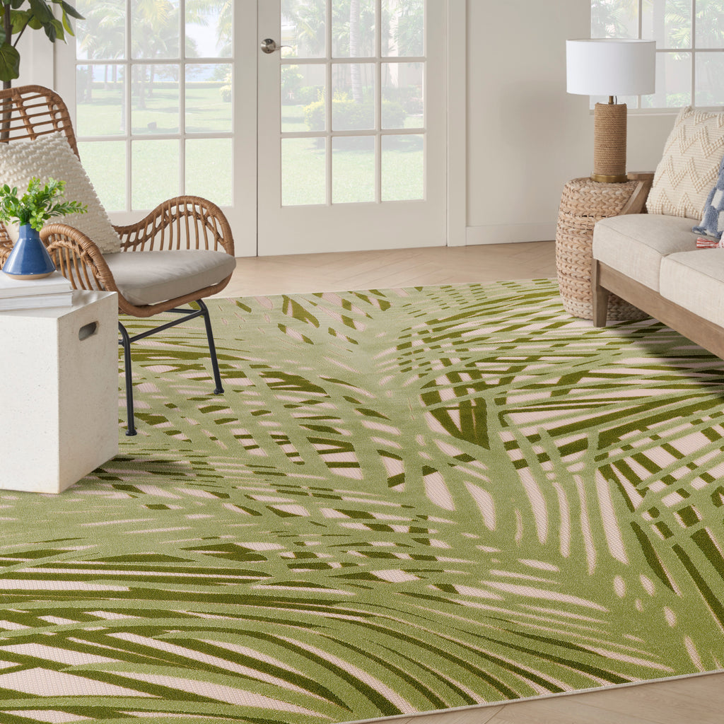 nourison aloha alh41 ivory green rug