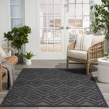 nourison versatile nrv01 charcoal black rug