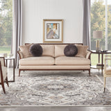 nourison elation etn09 ivory grey rug