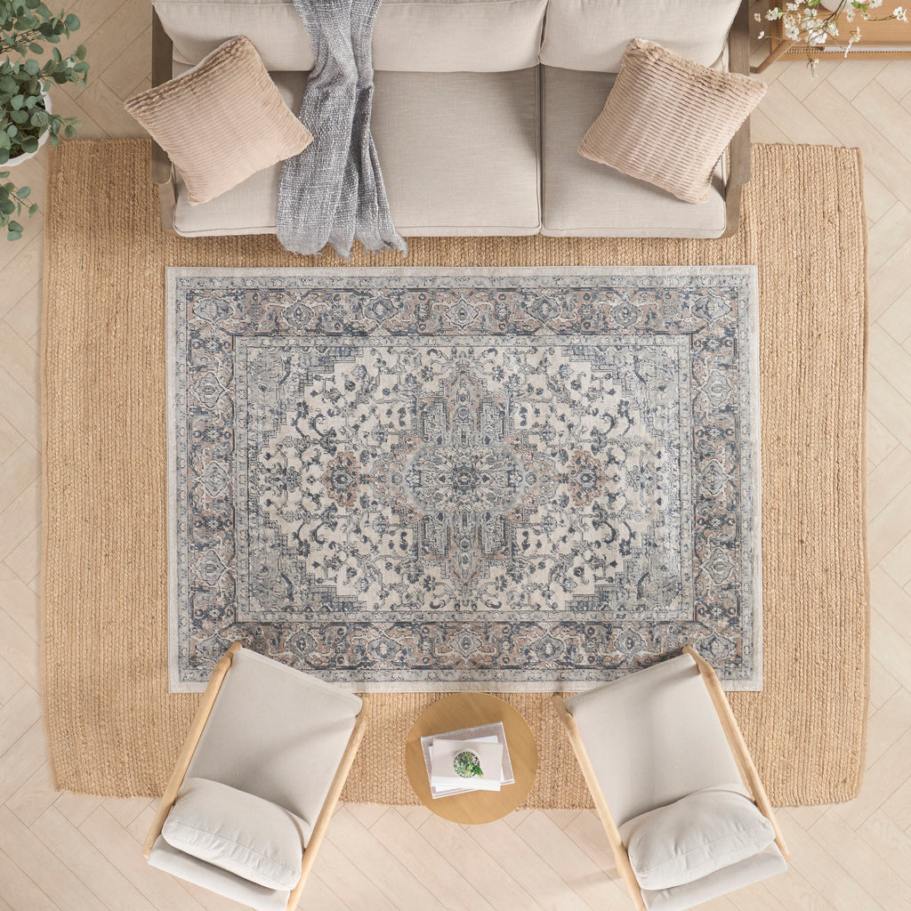 nourison natural jute njt01 bleached rug