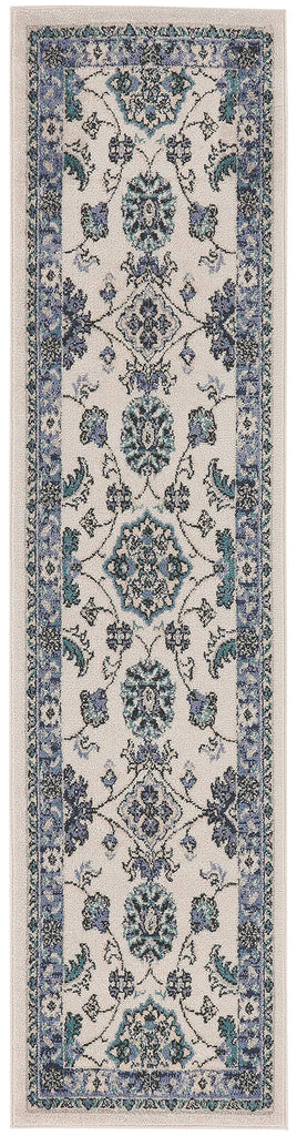 nourison nourison essentials nre05 ivory blue rug