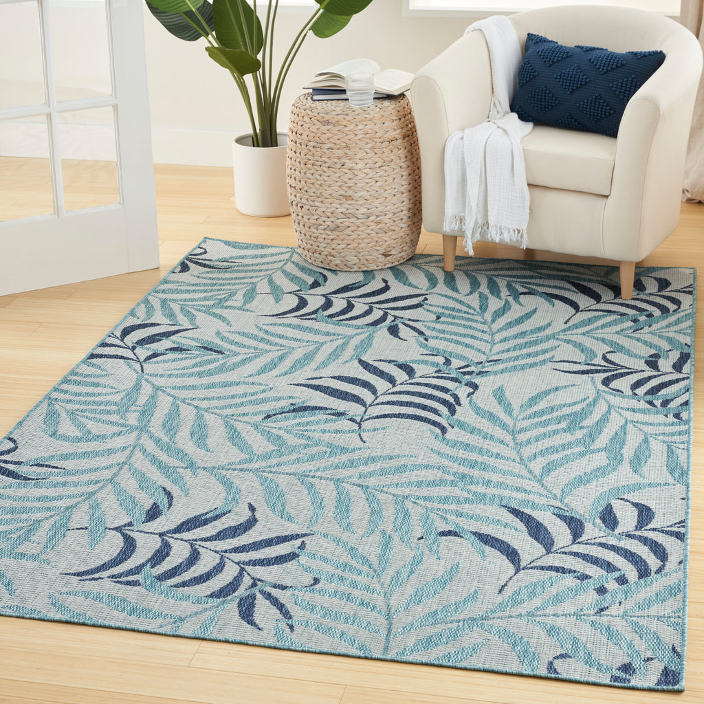 nourison garden oasis goa01 blue rug
