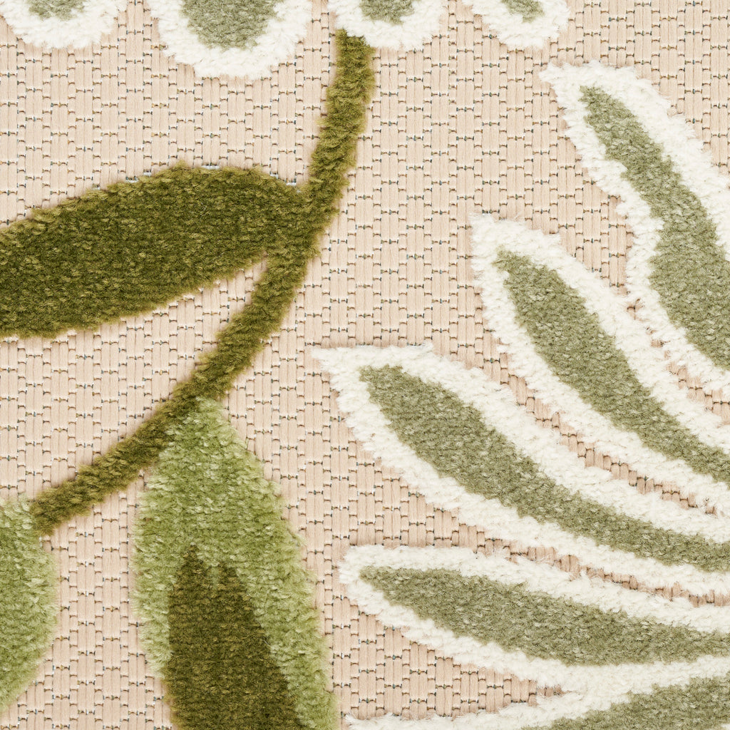 nourison aloha alh33 ivory green rug