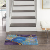 nourison prismatic prs32 blue gold rug