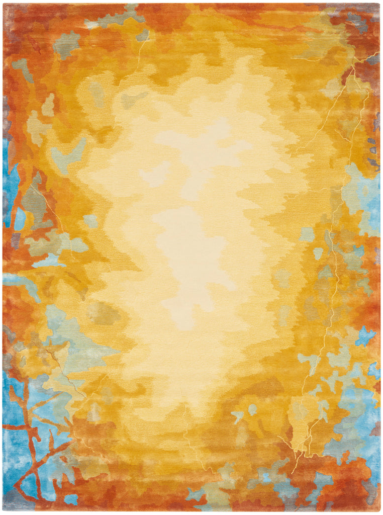 nourison prismatic prs29 gold multicolor rug