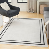 nourison nourison essentials nre02 ivory black rug