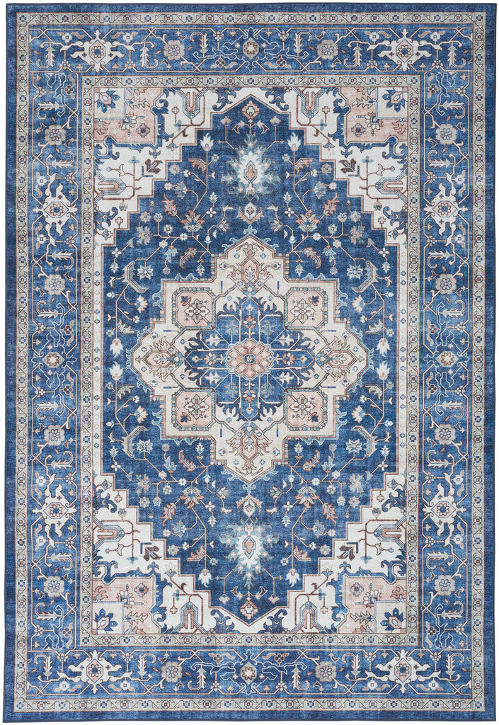 nourison fulton ful10 navy ivory rug