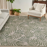 nourison garden oasis goa01 ivory green rug