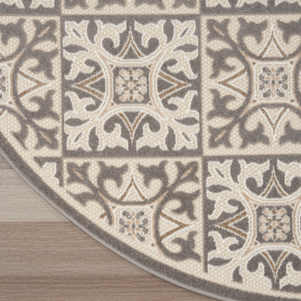 nourison aloha alh34 ivory grey rug