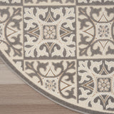 nourison aloha alh34 ivory grey rug