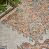 nourison astra machine washable asw11 grey gold rug