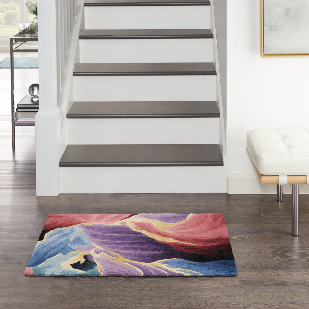 nourison prismatic prs34 black rug