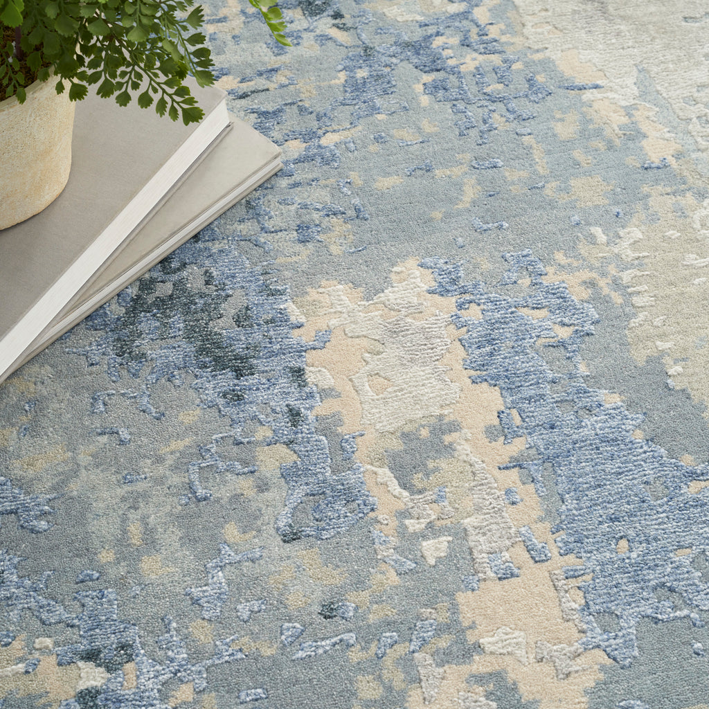 nourison silk shadows sha21 blue sky rug