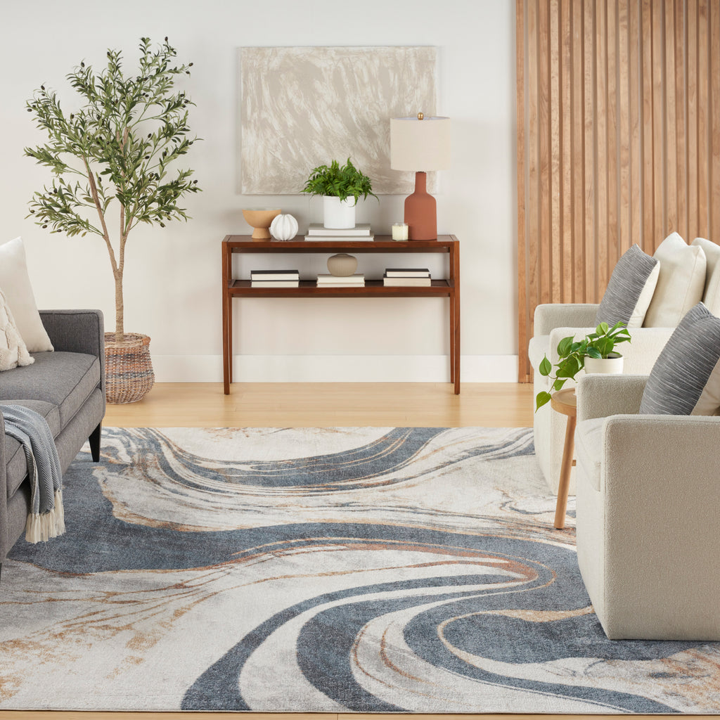 nourison astra machine washable asw15 ivory blue rug