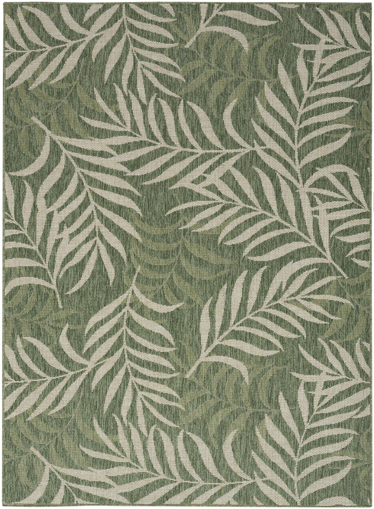 nourison garden oasis goa01 green ivory rug